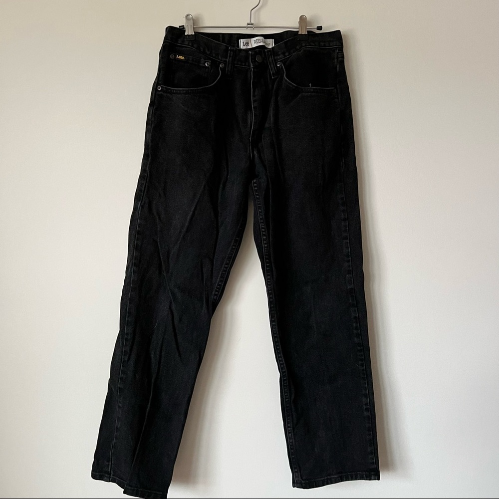 Vintage lee jeans * mom jeans fit * faded black *